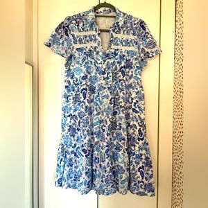 Anthropologie tiered mini dress with pockets!